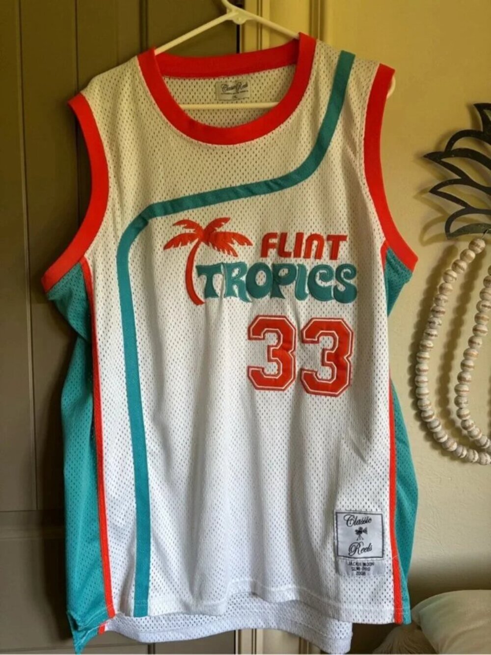 Flint Tropics jackie moon classic reels Basketball Jersey - #33, clothes
